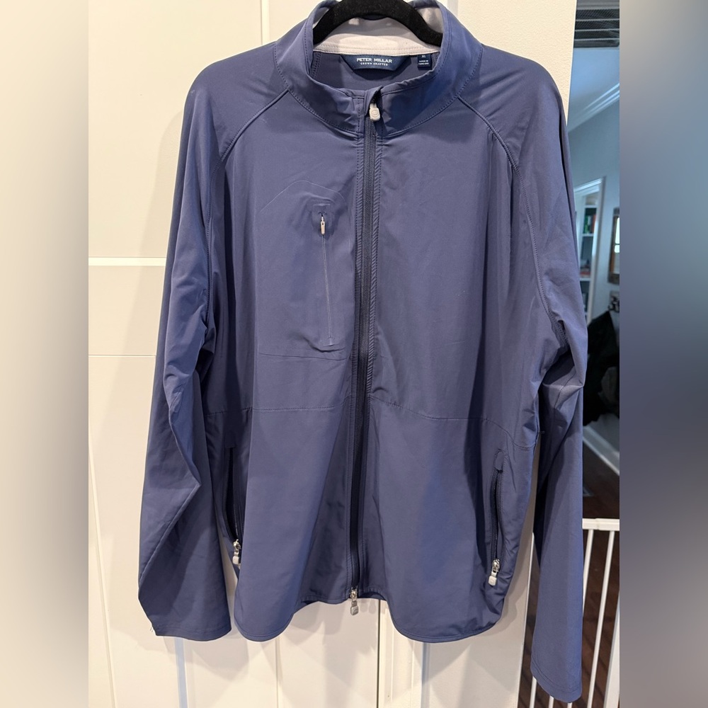 Peter Millar Navy Flex Adapt Windcheater Windbreaker Jacket
